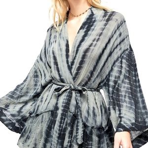 Free People Sasha Tie-Dye Kimono Jacket Medium/Large (Oversized)